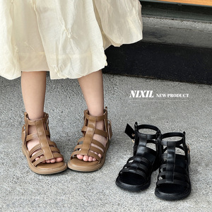 女童公主凉鞋夏季新款儿童罗马靴韩版女孩洋气软底镂空靴子宝宝鞋