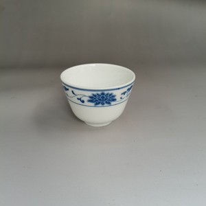 湖南醴陵釉下彩陶瓷茶具139缠枝莲品茗杯喝茶小杯子群力老瓷茶盅