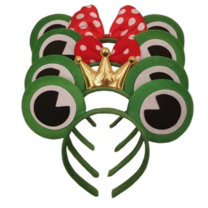 六一节儿童卡通头饰化妆舞会表演用品青蛙公主青蛙王子头箍发箍