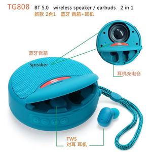TG808蓝牙音箱耳机二合一TWS5.0户外运动立体声入耳式耳机