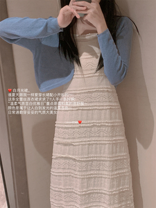 ◆周末姑娘~韩国订单全蕾丝质感设计感女夏款灯笼袖长裙连衣裙