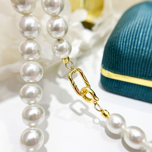 DIY珍珠配件 925 银单排项链扣时尚金色银色 妈妈链手链串珠扣