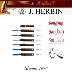 法国Brause Herbin蘸水笔尖 Bandzug 平头尖英文书法笔尖 0.5-5.0