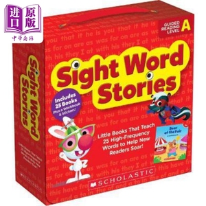 学乐关键词阅读包A级 Sight Word Stories Level A (With Storyplus) 英文原版 儿童自然拼读学习套装 适合初学者【中商原版?