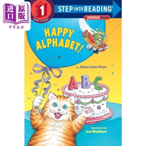 Step into Reading Happy Alphabet A Phonics Read 兰登阅读进阶1快乐的字母表自然拼读 英文原版进口 分级阅读【中商原版】