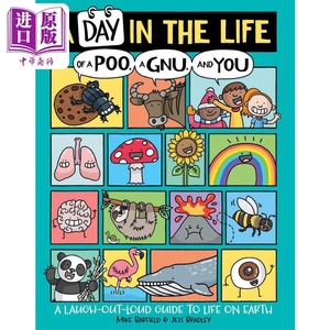 预售 地球上的爆笑生活 英文原版 A Day in the Life of a Poo a Gnu and You 儿童绘本 知识科普百科图画书 进口图书【中商原版】