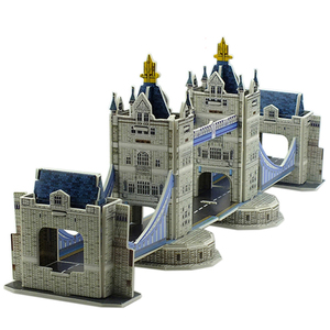 伦敦塔桥网红地标3d拼图立体模型儿童益智纸板拼装积木比赛用玩具