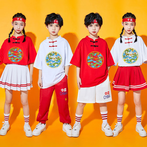 中国风班服汉服六一儿童节表演服小学生啦啦队男女童合唱演出服装