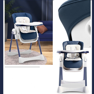 宝宝餐椅带轮子可折叠家用便携免安装婴儿可坐可躺吃饭椅儿童餐椅