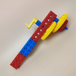 大颗粒积木齿轮传动陀螺拼装机械3-6岁益智儿童玩具幼儿园男女