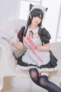 碧蓝航线 爱宕犬 女仆装 cosplay定做 承接各种动漫服装假发 定制