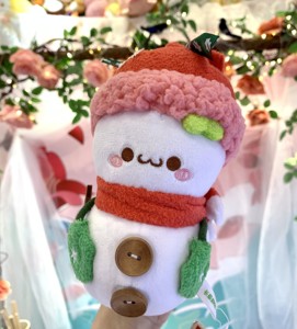 LLJ夹机占公仔娃娃圣诞系列雪人团子挂件毛绒长草颜团子包邮