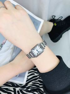歌迪正品女士手表韩版ins风简约气质复古小方盘轻奢钢带石英手表