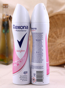 Rexona舒耐/蕊娜女士香体止汗喷雾200ml粉色韵律茉香淡香港货进口