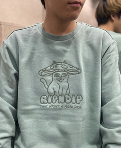 美国潮牌RIPNDIP中指猫shoroom cat crewneck sweater蘑菇猫卫衣