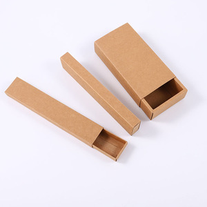 厂家直供牛皮纸筷子包装抽屉盒节日礼品盒长条干花包装盒可定制
