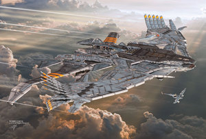 瞰模模型 翼宿六A 宇宙战舰 科幻战舰 上海WF2019