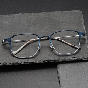 小红书同款商务眼镜front202317时尚钛板男士方框近视眼镜框