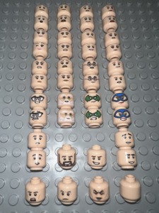 LEGO 乐高 人仔 配件 肉色头 3626 男性 女性 双面表情 小孩 老头