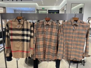 国内现货Burberry/巴宝莉 新款经典格子条纹拼色衬衣外套男衬衫女