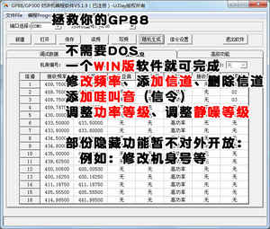 U.Day|适用摩托罗拉GP88/GP300对讲机 中文 编程 写频软件 WIN版