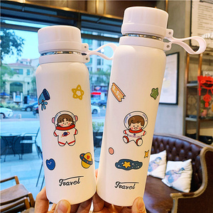 韩版可爱大容量带茶隔保温杯男女学生情侣潮流水瓶便携个性水杯子
