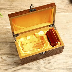 玉玺水晶保存木盒 胎毛章 印章收藏木盒 （标价是单个木盒）