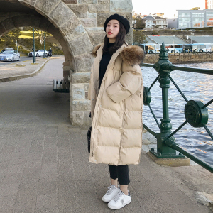 冬季棉服女2018新款韩版宽松面包服中长款过膝棉衣学生棉袄外套潮