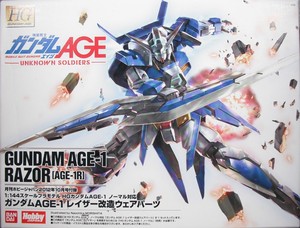 HG 高达AGE-1 2 RAZOR 剃刀型 狩猎型 月神 改件 HJ电击附录 万代