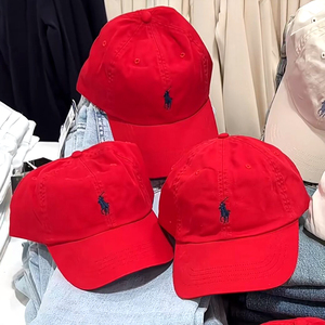 代购正品 Polo Ralph Lauren拉夫劳伦男女款小马鸭舌红色棒球帽子
