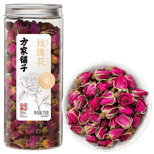 方家铺子中华老字号玫瑰花茶平阴干重瓣玫瑰花茶泡水酿酒花草75g