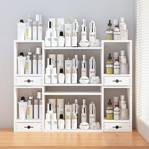 大容量放化妆品的架子置物架柜桌面收纳盒梳妆台高瓶护肤品展示架
