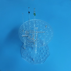 有机玻璃移液管架 圆盘立式可旋转 刻度吸管架 移液管架 48孔