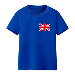 小学生服可以定做男女儿童短袖T恤英国国旗衣服表演活动半袖纯棉