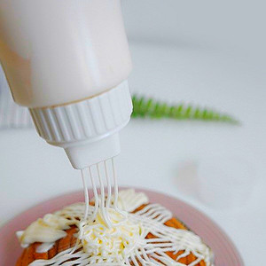 日本进口多孔沙拉番茄果酱挤压瓶塑料防漏酱料瓶蜂蜜奶酪挤酱瓶子