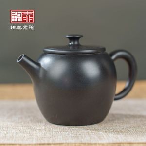 建水紫陶茶壶陶瓷壶单壶家用沏茶纯手工中式茶具工夫茶泡茶器精品