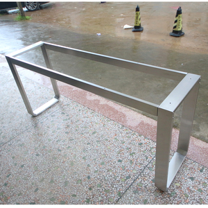 新款桌架订制餐桌腿拉丝不锈钢桌脚桌面支架子会议桌桌板脚办公桌