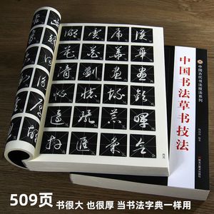 正版中国书法草书技法 标准毛笔字典千字文 临摹王羲之 行草