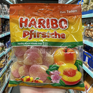 香港代购 德国进口 HARIBO哈瑞宝水蜜桃味QQ软糖200g同款网红零食