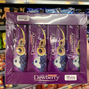 现货香港代购 Dewberry珍珍蓝莓草莓味果酱夹心曲奇饼干27g×12包