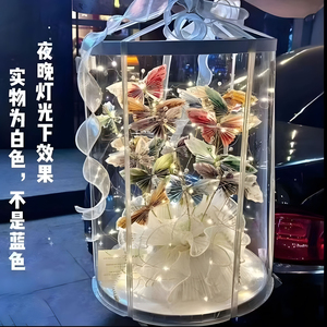 蝴蝶有钱花礼盒花束diy材料包装手工创意生日礼物送女朋友妇女节