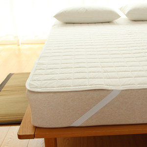 出口日本全棉夹棉床垫防滑保护套透气防螨水洗床褥子绗缝席梦思罩
