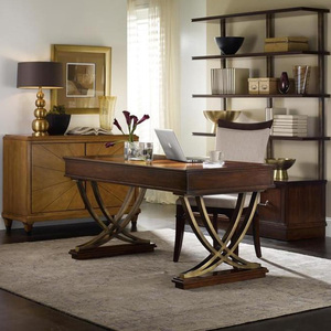 美式实木轻奢书桌椅学习桌简约家用台式电脑桌办公桌子欧式写字台