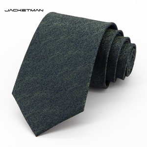 Jacketman领带男韩版蓝绿色个性人字纹复古职业正装商务宽版8cm款