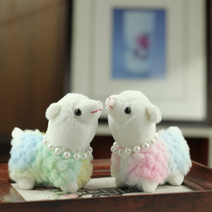 可爱羊驼挂件毛绒玩具小号羊驼公仔挂件玩偶结婚抛洒娃娃小羊玩偶