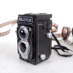 怀旧老式铁皮禄来Rolleflex双反老相机模型复古摄影道具 造型元素
