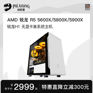 名龙堂AMD 锐龙R5 5600X//5800X/5900X台式机电脑主机diy组装机电竞直播永劫无间游戏整机无显卡主机