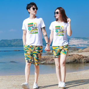 情侣装夏装套装适合去海南三亚海边旅游度假穿搭沙滩裤男士衣服
