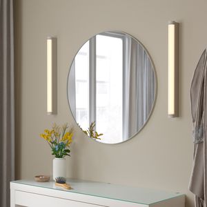 IKEA宜家林德比恩镜子浴室镜化妆镜圆镜穿衣镜直径80厘米白色黑色