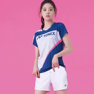 YONEX/尤尼克斯韩国羽毛球服套装男女短袖上衣速干打球运动服包邮